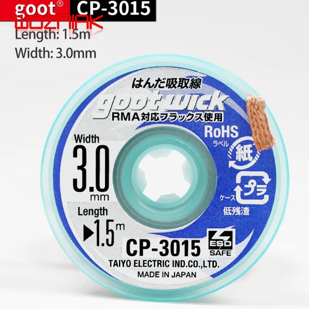 GOOT Original High Quality Desoldering Wick With Braided Copper Wire CP2015 1515 3015 3515 2515 BGA Solder Paste Remover tools