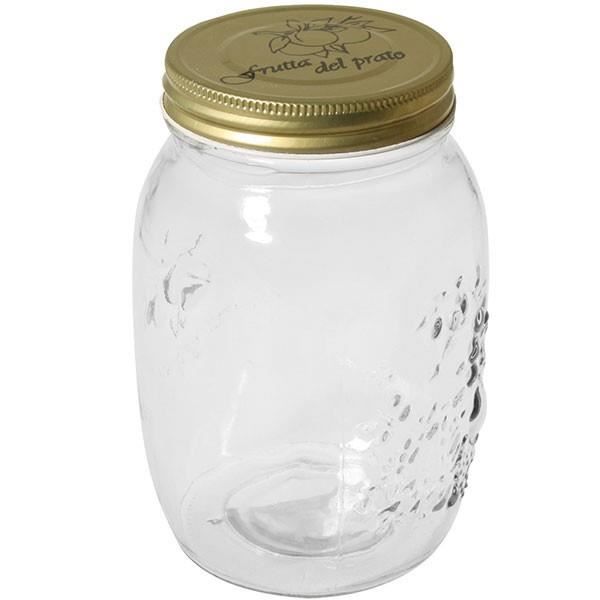 Flacon en verre - RAYHER - 1000 ml - Couvercle doré à visser - Compatible lave-vaisselle
