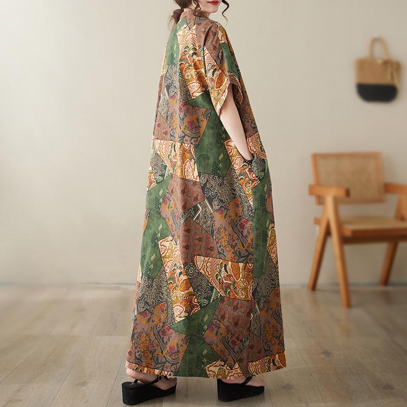 DIMANAF Women 2024 Plus Size Spring Summer Oversize Style Dress Beach Elegant Floral Long Dress Oversize Basic Loose Dress Plus Size 9038