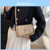 Minimalist Fashion Metal Decoration 2023 Casual Winter New Popular Simple Single Shoulder Crossbody Handbag Women Black