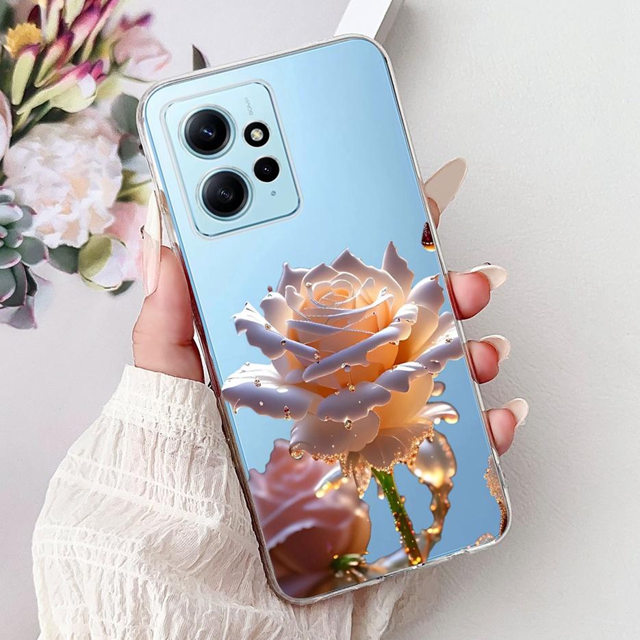 For Xiaomi Redmi Note 12 4G Case Beautiful Flowers Painted Cover Soft Slim Phone Case For Redmi Note 12 Pro Plus Note12 5G Shell