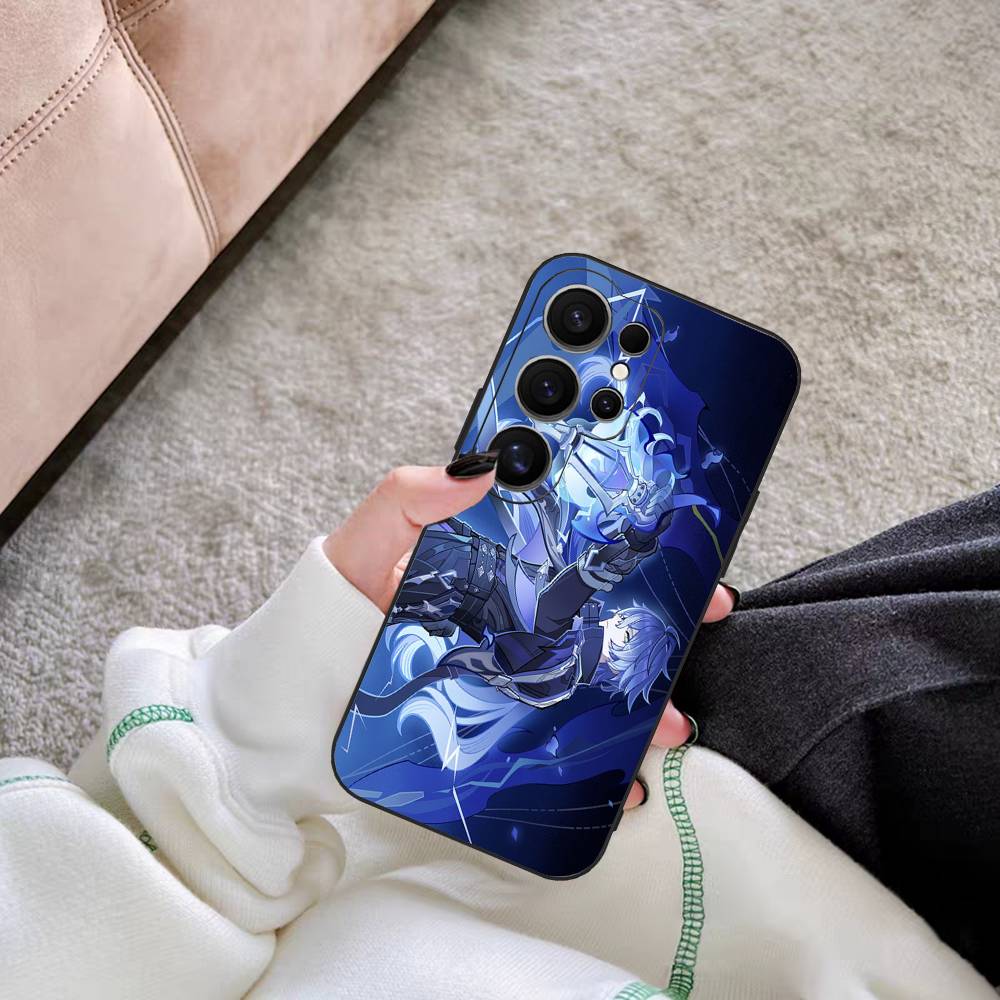 Genshin Impact Flins Phone Case For Samsung S 24 Fe 25 Ultra Plus 20 Lite 21 30 22 23 24 22 Ultra 5G Fundas Samsung S25PLUS