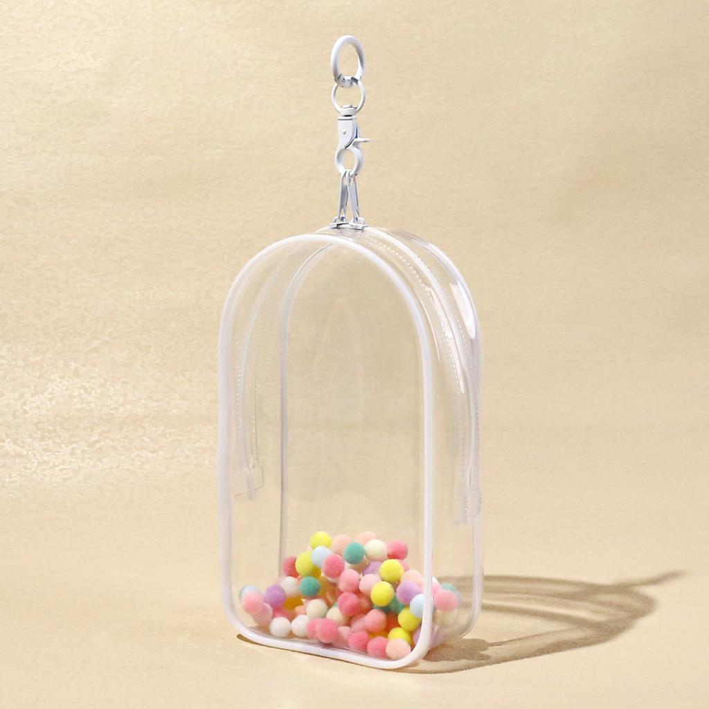 1 Stück Klarer Harter Koffer-Organizer für Labubu Plüschtiere - Kratzfeste Display-Tasche mit Schlüsselanhänger Langlebige Reise-Aufbewahrungsbox
