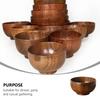 1Pcs Wood Salad Bowl 12x6.7cm Natural Thickened Creative Fruits Bowl Multipurpose Home Food Basin Snack Dessert Container