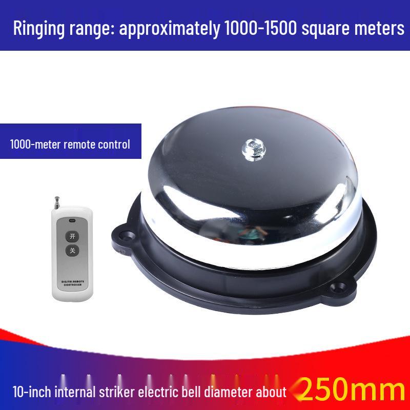 Sparkless Indoor/Outdoor Remote-Controlled Timed Electric Bell