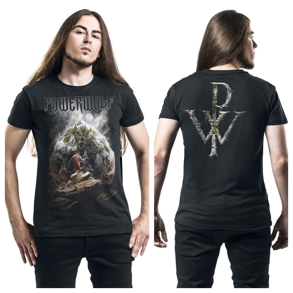New 2026 Your Blood  Powerwolf T-Shirt Men Women Vintage Metal Rock Band Graphic Tee 100% Cotton Summer Streetwear Top S разноцветный