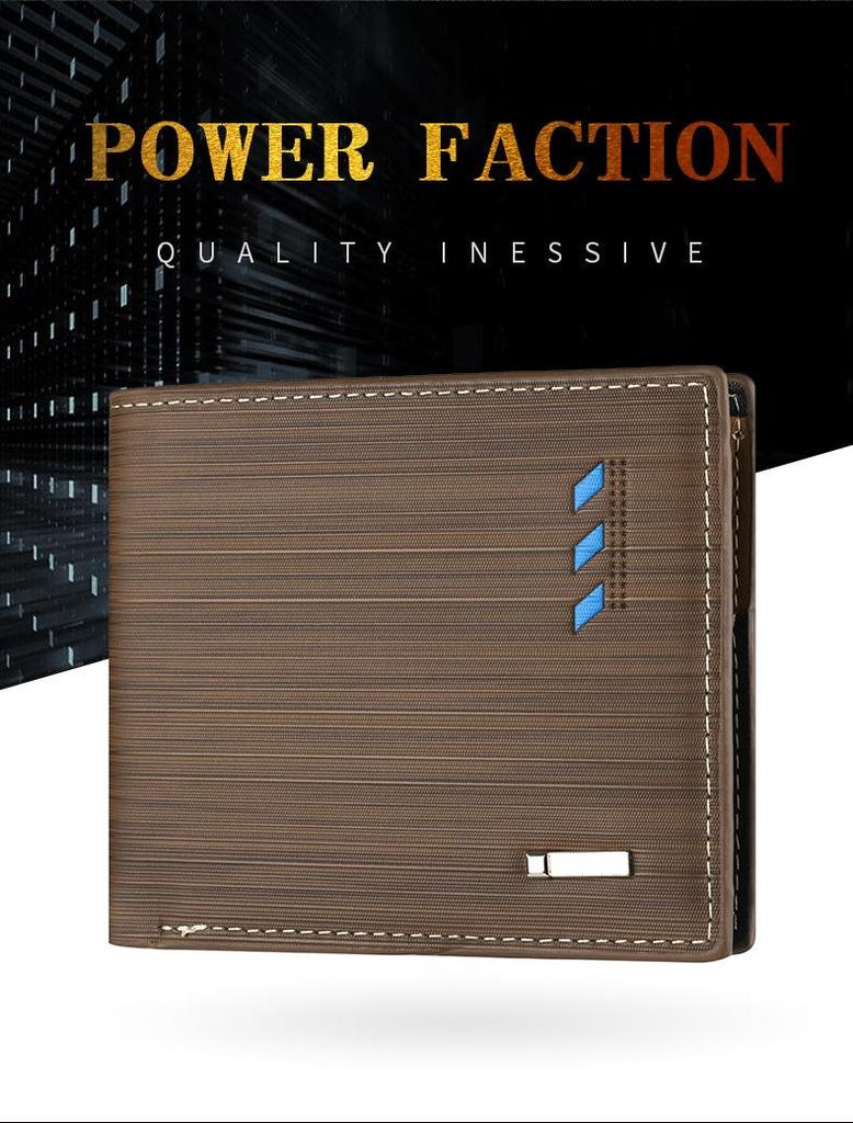 Men's Horizontal PU Leather Wallet - Korean Style Card Holder In-Stock