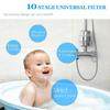 Shower Water Filter 10 Stage 1 Shell 2 Cores ABS Eco Friendly Rust Proof Shower Head Filter for Moisturizing Purifying Softening