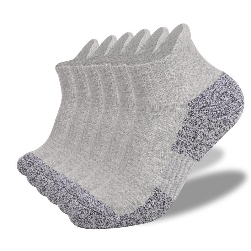 

6 Pairs Outdoor Use Fitness Jogging Socks Thick Towel Bottom Cushion Sweat-absorbent Compression Mountaineering Walking Hiking S Practical Use L US 8-12 EU 42-46