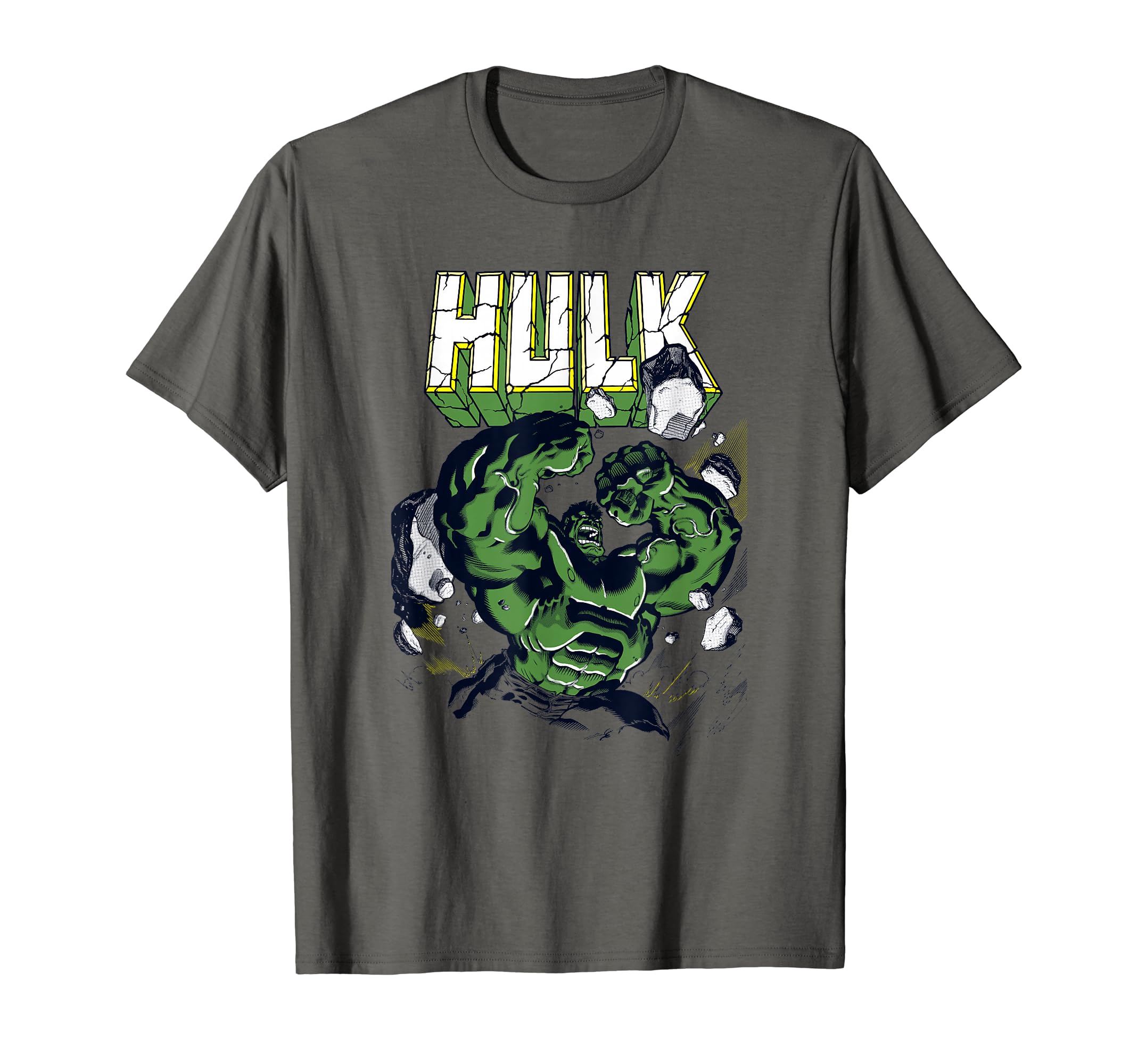 Marvel Comics Retro Classic Hulk Smashing Through Rubble T-Shirt