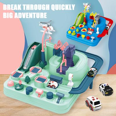 (H0826)Race Tracks Car Adventure Toys For 3-8 Year Old Boys Girls, City Rescue Toy Vehicle Car Track Playsets For Toddlers