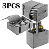 3Pcs Felt Storage Bag for Plate Cup Wine Bottle with Handle Multi Compartment Tableware Storage Pouch for Campervan Boat
