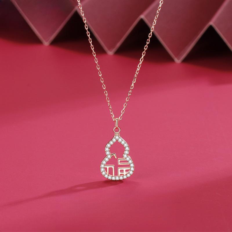 

Ожерелье из тыквы Nafu, женское, национальное, приливное, с высоким чувством, натальный год, бриллиантовая подвеска, универсальная цепочка на ключицу Fulu