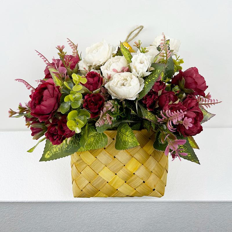 Artificial Flower Peony Flower, Plastic Flower Fake Flower Living Room Dining Table Decoration Wedding Photo Props