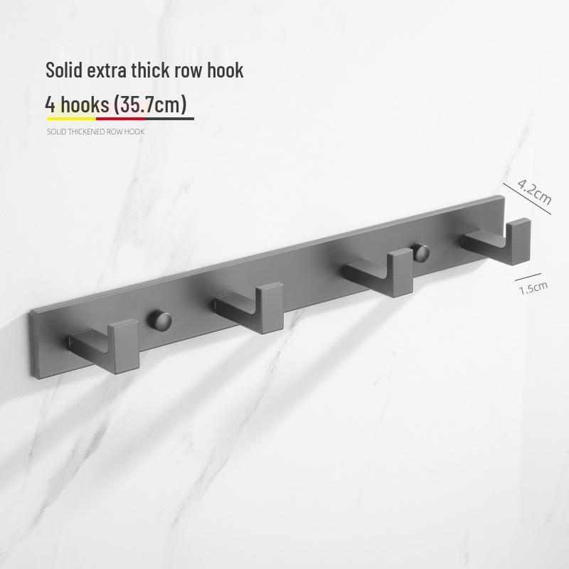 Space-Saving Aluminum Door & Wall Hook for Coats and Hats