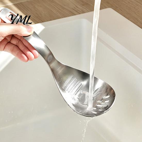 Non-slip Handle Culinary Tool 5-in-1 Stainless Steel Grater Spoon, Multi-Function Kitchen with Egg Separator Professional Food Preparation Accessory