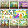 BEPAN Cartoon Jungle Dinosaur Theme Can Be Customized for Children's Birthday Party Layout Background Cake Table Decoration Room Poste
