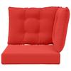Outdoor Sofa Cushions 3 Pcs Red Polyester