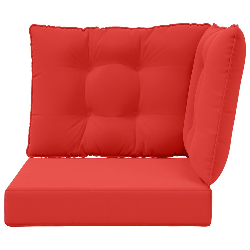 Outdoor Sofa Cushions 3 Pcs Red Polyester