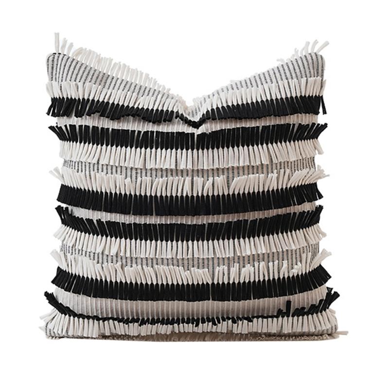 Pillowcase Elegant Jacquard Throw Pillow Case Soft Durable Cotton Fabric Easy Removal For Sofa Bedroom Interior Styling