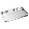 Rechteckiges Serviertablett aus Edelstahl für den gewerblichen Gebrauch