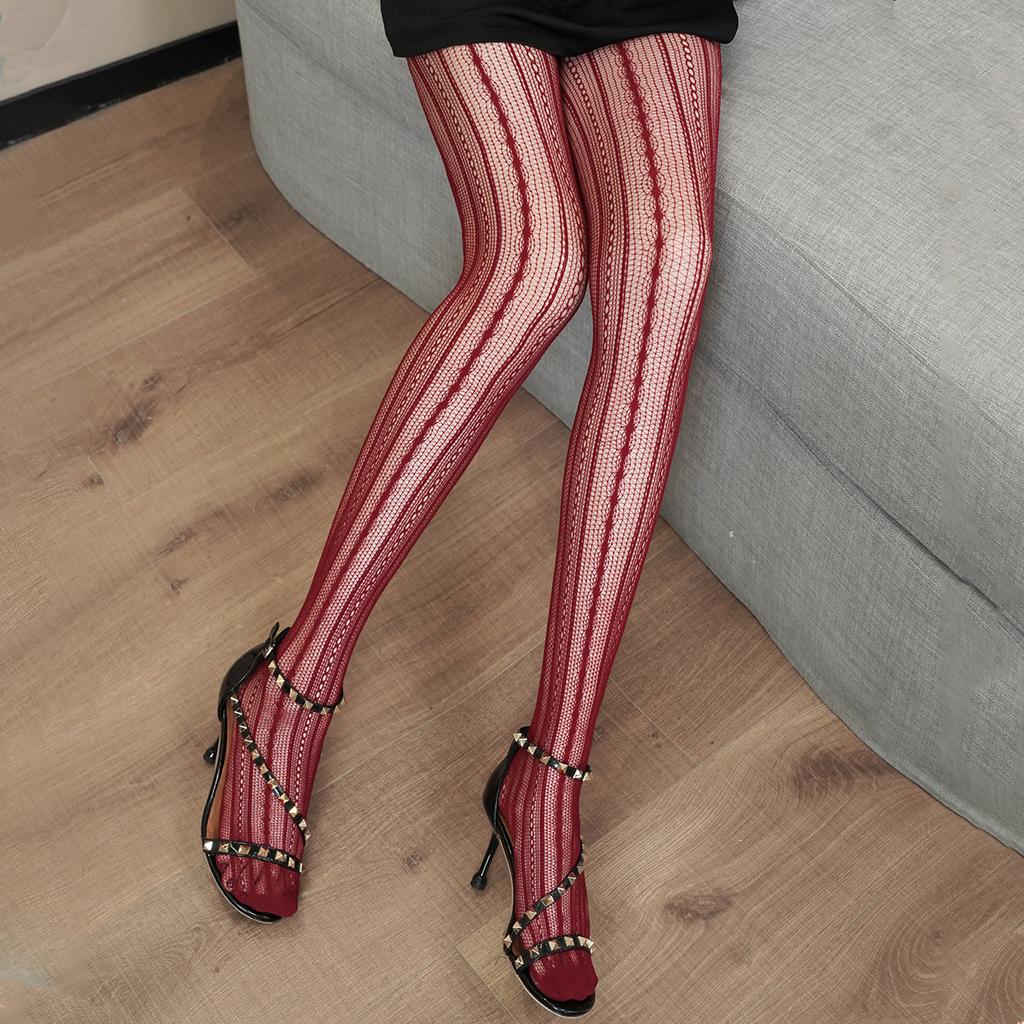 Slimming tights with retro patterns, versatile thin tights for hot girls