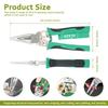 Wire Stripper Plier Multifunctional Cable Stripping Cutter Heavy Duty Electrical Wire Stripping Tool Wire Cutting Crimping Plier