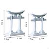 2 Pieces Imitation Stone Torii Gate Realistic Micro Landscape Decor Aquarium