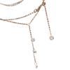 New In Sparkling Exquisite Micro Inlaid Circular Gemstone Tassel Collar Chain Silver 925 Minimalist Chain Necklace Party Jewelry