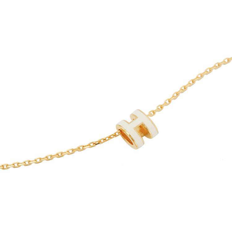 Hermes Mini Pop H Letter Logo Necklace Women necklace Gold H147992F-49