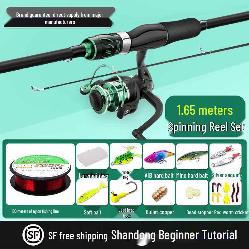 

Genuine Lure & Rod Complete Fishing Set: Spinning, Casting, & Sea Rod with Reels