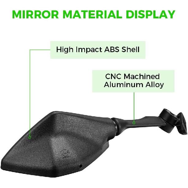 KEMIMOTO Ninja 300 Mirrors Compatible With Ninja 400 250 500 ZX6R EX300 ZX-6R Motorcycle Rear View Mirror