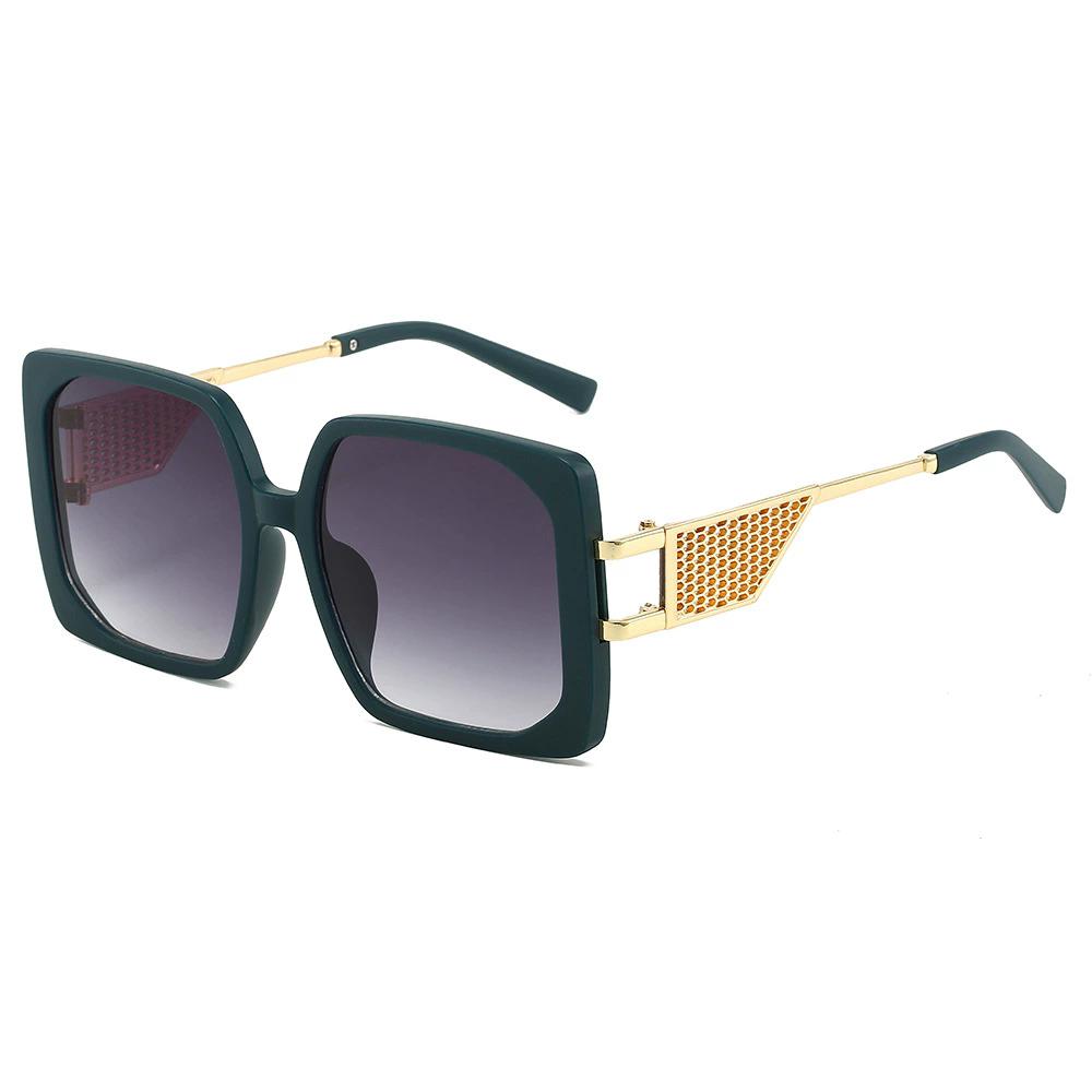 New Large Frame High-End Metallic European And American Style Sunglasses For Women(Ds-23037)