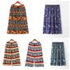 Elephant Pants Loose Legs Adjustable Elastic High Waistband Strap Rope Women Men Unisex Print Thailand Casual Streetwear Beach Bohemian Retro Vintage