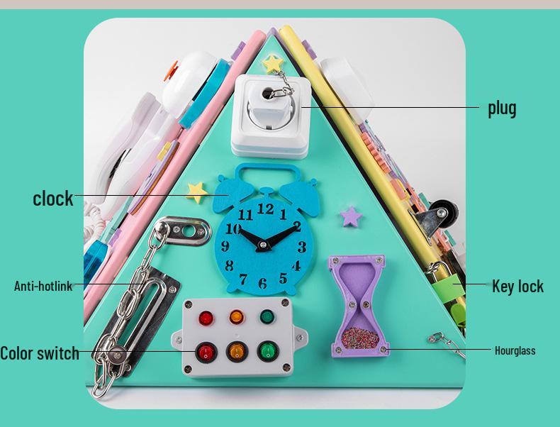 Montessori Pyramid Busy House: Multifunctional Early Education Toy for Toddlers