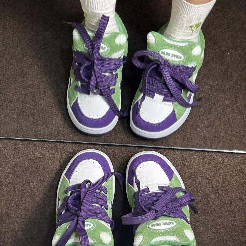 Popular Women's Shoes In the Autumn of 2025 New Chic Versatile Thick-soled Breathable Casual Niche Splicing Bread Shoes