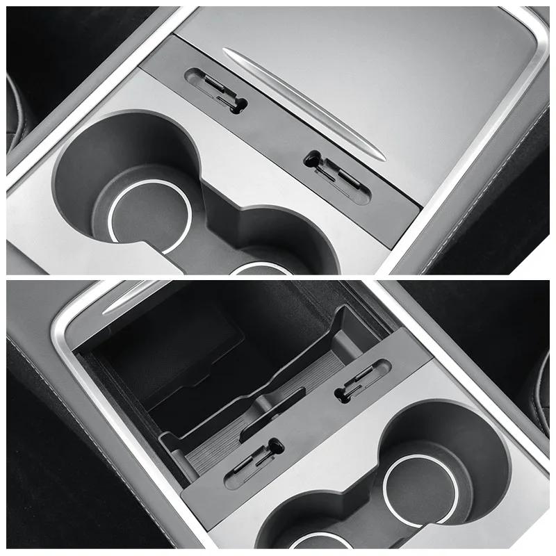 Sticker For Tesla Model Y 2024 Car Center Console Eyeglass Case Storage Box Tesla Car Storage Accessories Car Modification T