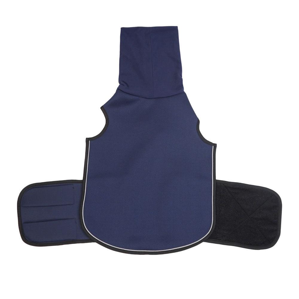 

Dog anti-noise soothing clothes thunder fireworks anti-anxiety hooded pet vest stress relief clothes XS темно-синий