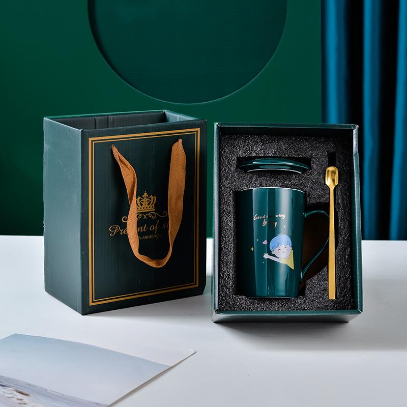 

Набор парных кружек Кружка ко Дню Святого Валентина Креативная офисная керамическая кружка Чашка для воды 380ML