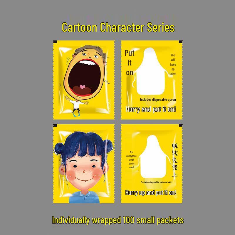 Beiyipin Disposable PE Plastic Waterproof Bibs