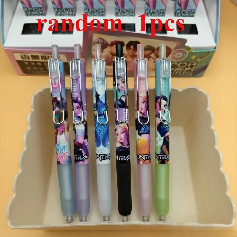 Anime KPop Dämonenjäger Gelstift, 0,5 mm Schwarzer Tintenstift, Schüler-Signierstift, Schreibwerkzeuge, Neutrale Cartoon-Druckstifte