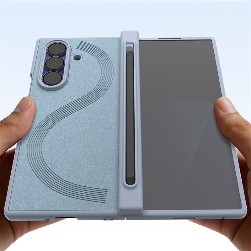 PU Leather With Touch Pen & Privacy Glass Film Phone Case For Samsung Galaxy Z Fold 7 6 5G With Hinge Shockproof Protectiv Cover
