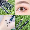Meinuo Waterproof Long-Lasting Smudge-Proof Black Eyeliner Pencil with Wooden Handle for Professional Makeup and White Highlighting.