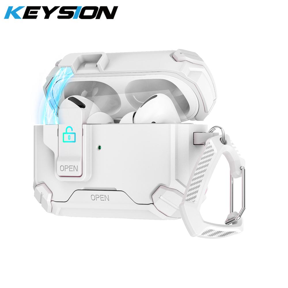 KEYSION Magnetic Automatic Switch Earphone Case for Airpods Pro 3 Pro 2 Shockproof Phone Stand Headphone Cover for AirPods 4 3 2 1