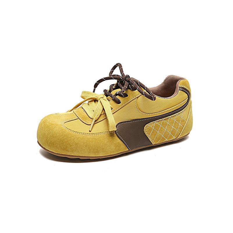 

Женские весенне-летние дышащие тонкие маленькие белые туфли из кожи на толстой подошве, универсальные, повседневные 40