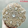 Strass a Fiore Rotondi 6 Colori Borse a Pochette Dorate/Champagne da Donna Borsa da Matrimonio Portamonete da Sera in Cristallo Pochette Metalliche Minaudiere