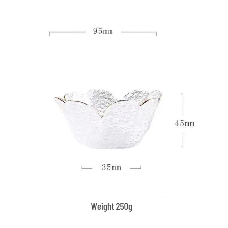 

ZISIZ Gold-Rimmed Petal Snack Plate Set