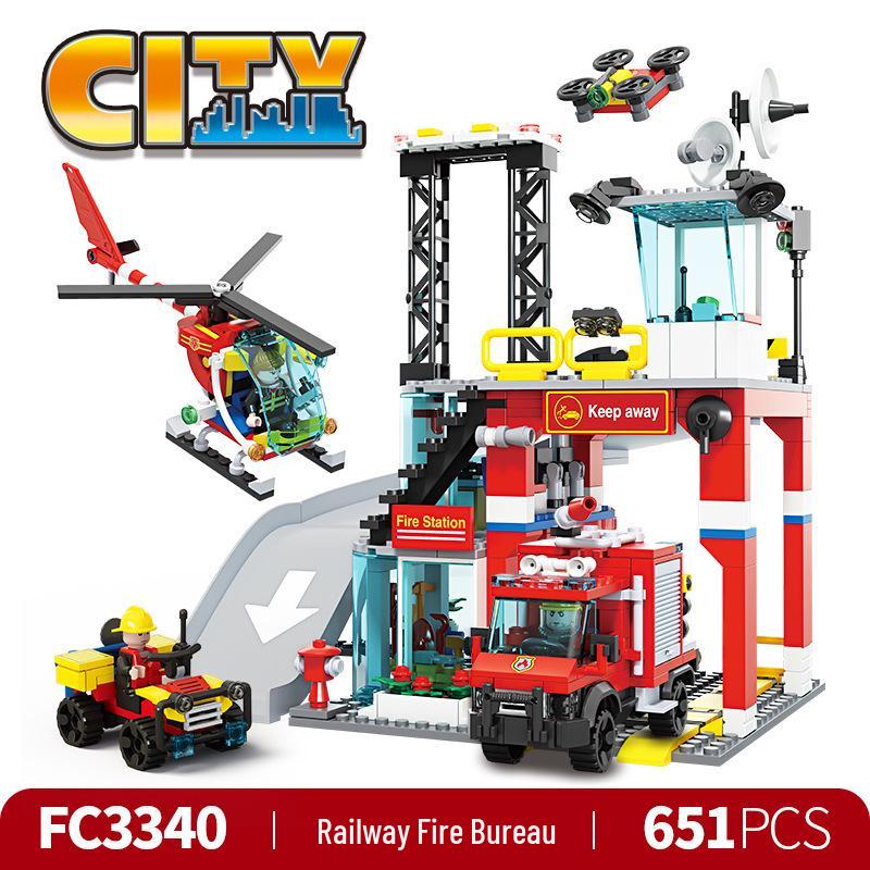 Fang Cheng SWAT Police Car & Motorcycle Building Blocks - Educational Toy for Boys