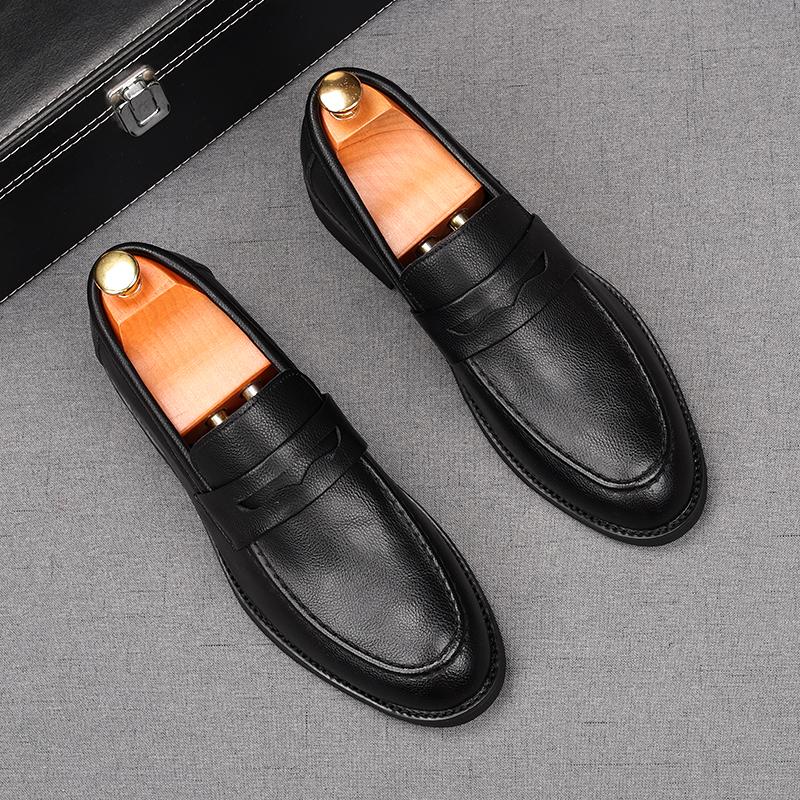 

Мода Новое поступление Мужские туфли-лоферы с острым носком, мужские дизайнерские пенни-лоферы, обувь для выпускного вечера, свадьбы 38