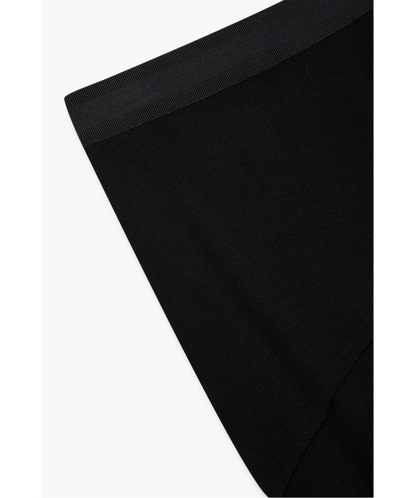Bobeu Line Detail Flare Skirt_Black_7156335002
